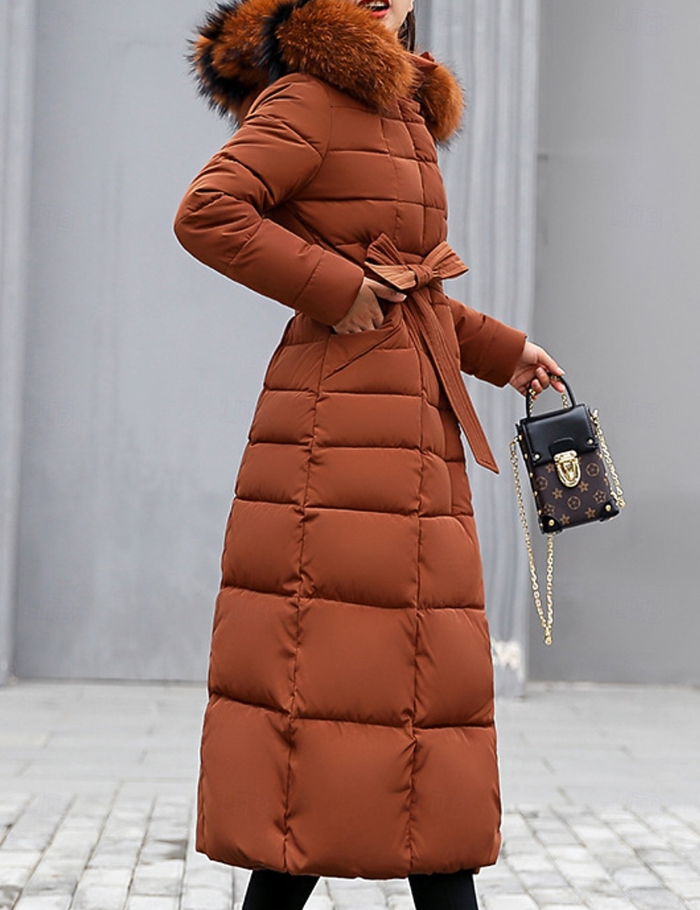 Dam Vinterkappa Dun Hoodiejacka Håller värmen Bekväm Dragkedja Ficka Aktiv Ledigt Slät Utomhus Semester Utekväll Helgen Lång Huva Normal Långärmad Ytterkläder Svart Vit Rubinrött Höst Vinter 2025 - $22.99 –P4