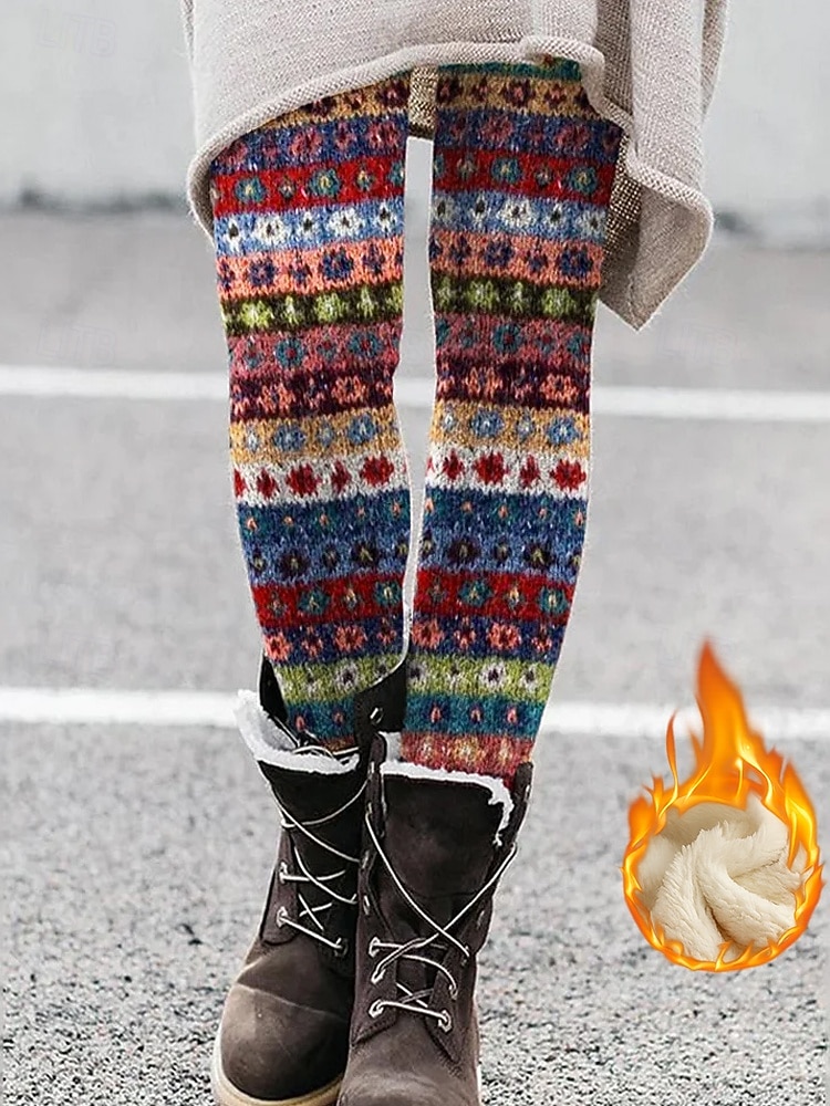 Per donna Leggings Vacanza Vintage Stile Etnico Lunghezza intera Vita Alta Grafico Astratto Calore Termico Comodo Confortevole Elasticizzato All'aperto Casual Casuale Verde chiaro Rosso Blu Verde del 2025 a $31.99 –P5