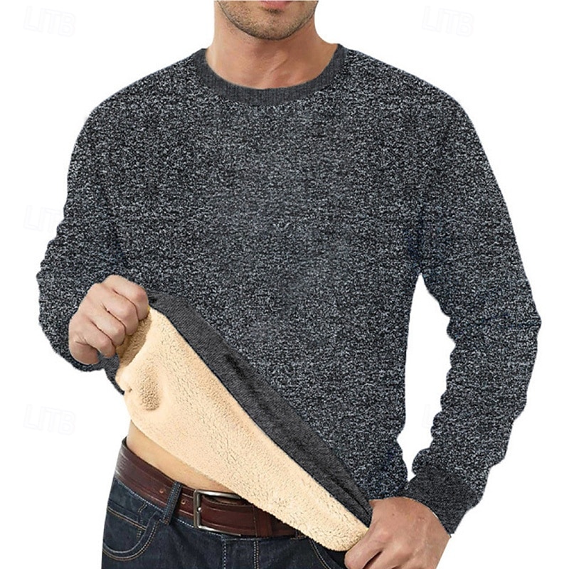 Bărbați Jacquard Hanorca Hanorac din lână Hanorac cu căptușeală din fleece Roșu Vin Albastru denim Negru Bleumarin Gri Stil Nautic Simplu Texturat Sporturi & Exterior Casual Zilnic Șic Stradă Misto 2026 - $18.49 –P5
