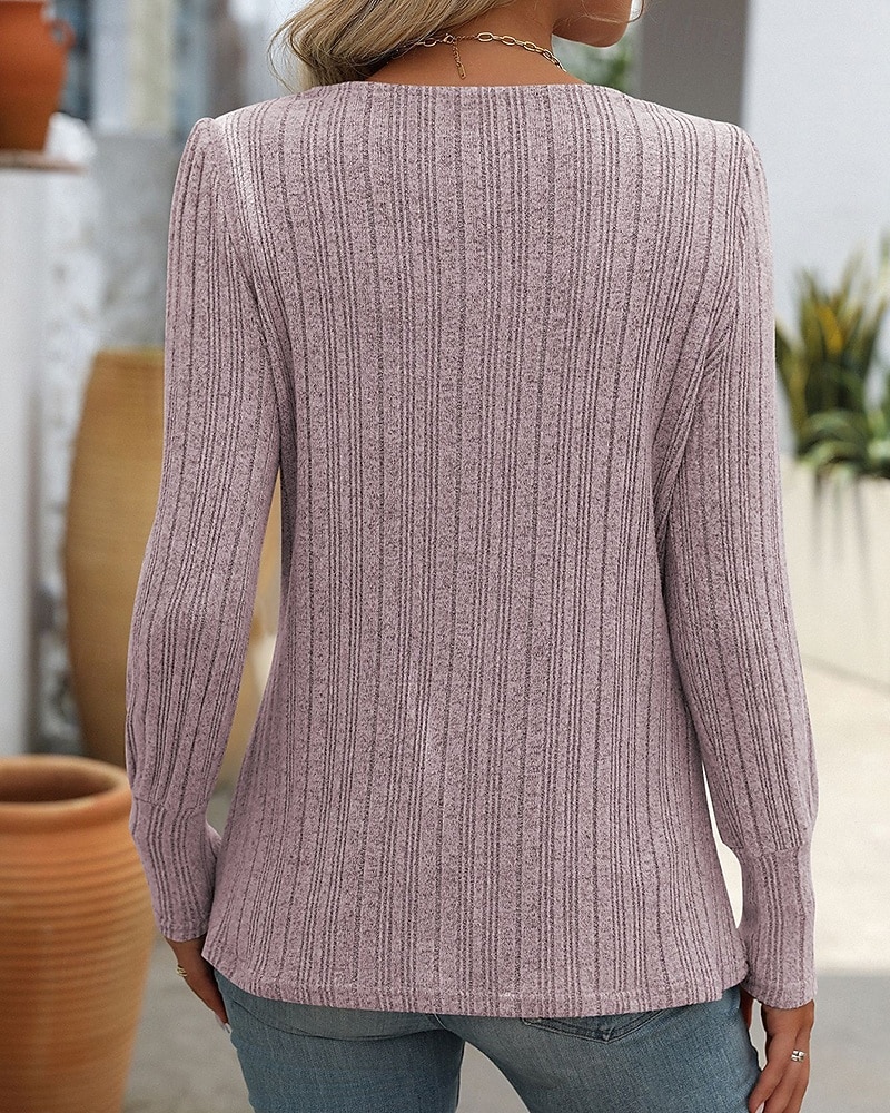 Women's Solid Colored Pullover Sweatshirt Casual Tops Fall / Winter Buttons Long Sleeve Athleisure Outdoor Holiday Black Army Green Blue Sportswear Activewear 2026 - $23.99 –P5