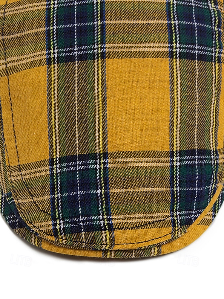 Casquette plate en coton tartan pour homme, idéale pour Noël – plusieurs coloris disponibles, élégante et confortable, parfaite pour les tenues de fêtes. de 2026 ? $14.99 –P6