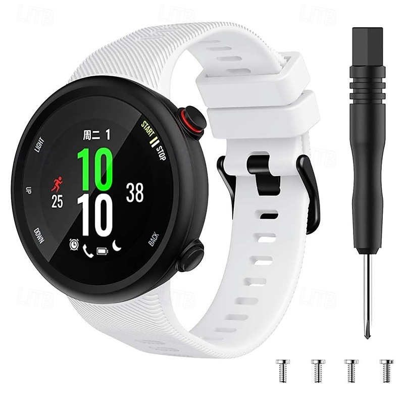 Pásek hodinek pro Garmin Forerunner 45/45s Silikon Výměna, nahrazení Popruh Nastavitelný Sportovní značka Moderní spona Náramek 2026 - $14.99 –P3