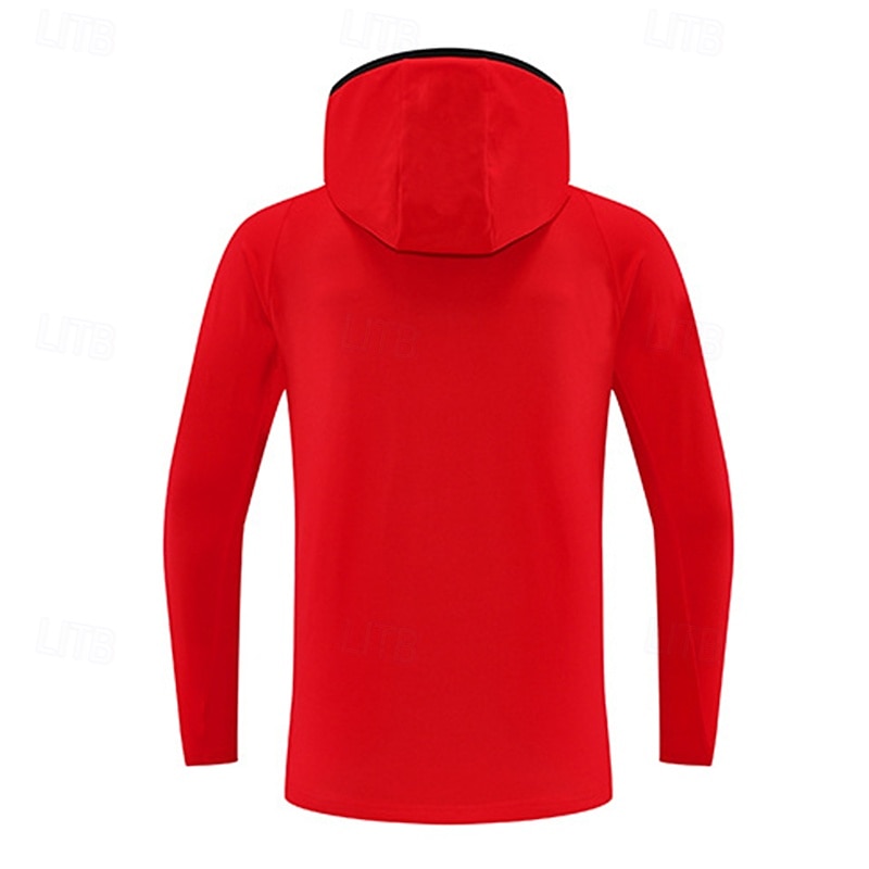 Herr Solid färg T-shirt för jogging Gymtröja Sport topp Höst vinter Huva Långärmad Fritids- Mjuk Andningsfunktion Gym Camping Löpning Träna Yoga Svart Vit Röd Sportkläder Sportkläder 2026 - $32.99 –P19