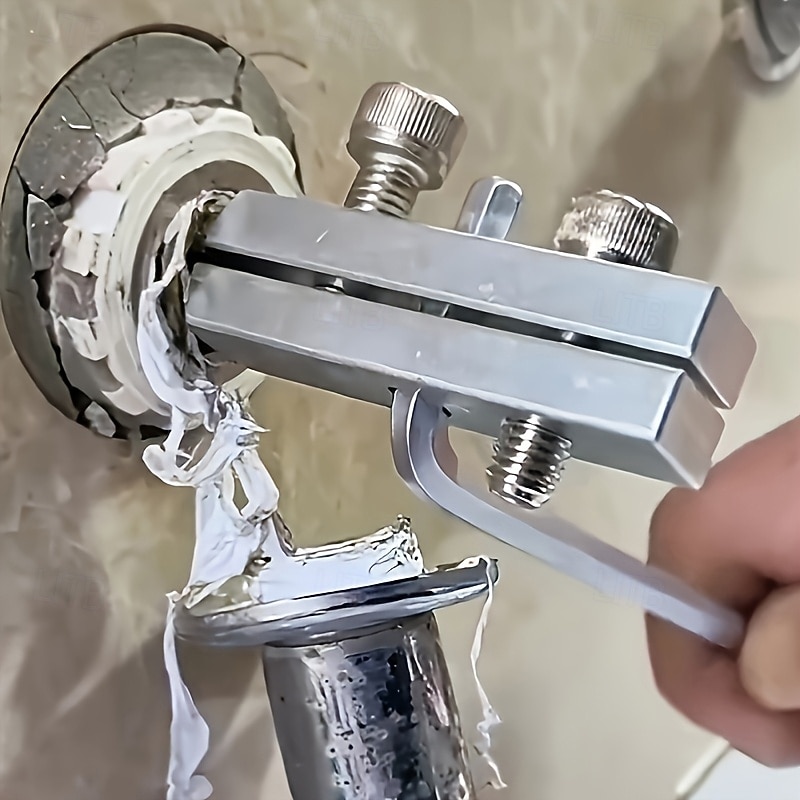 Nástroj na vytahování poškozených ventilů z kohoutku, ocelová trubka s nastavitelnou úhlou 1/2-3/4 palce &odšroubovák, snadno uchopitelný, modrá rukojeť, základní sada pro údržbu instalatéra 2026 - $9.99 –P1