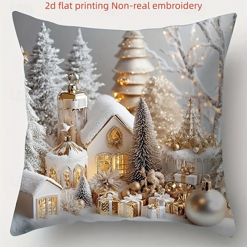 1 stk Fløyel Putecover, Trykt mønster Enkel Fritid Kvadrat Glidelås Tradisjonell Klassisk 2025 - $7.99 –P3