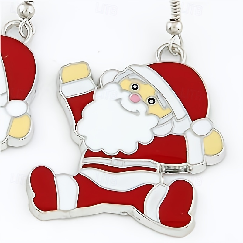 orecchini natalizi divertenti a forma di Babbo Natale – graziosi orecchini pendenti per le feste, per donne e ragazze del 2026 a $7.99 –P3
