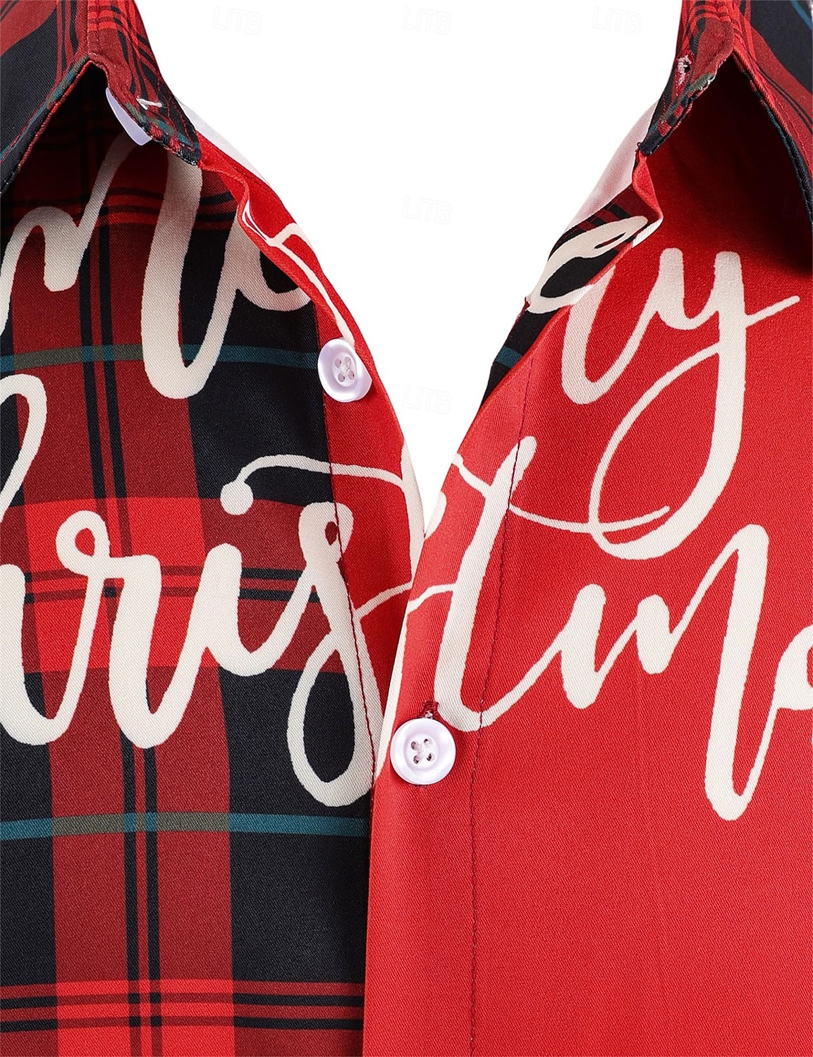 Karácsony Hosszú ujjak Gombos ing Mikulás Grafikus Újdonságok Vicces mert Férfi Felnőttek 3D nyomtatás mert Karácsony Farsang Újév Parti 2025 - $24.99 –P4