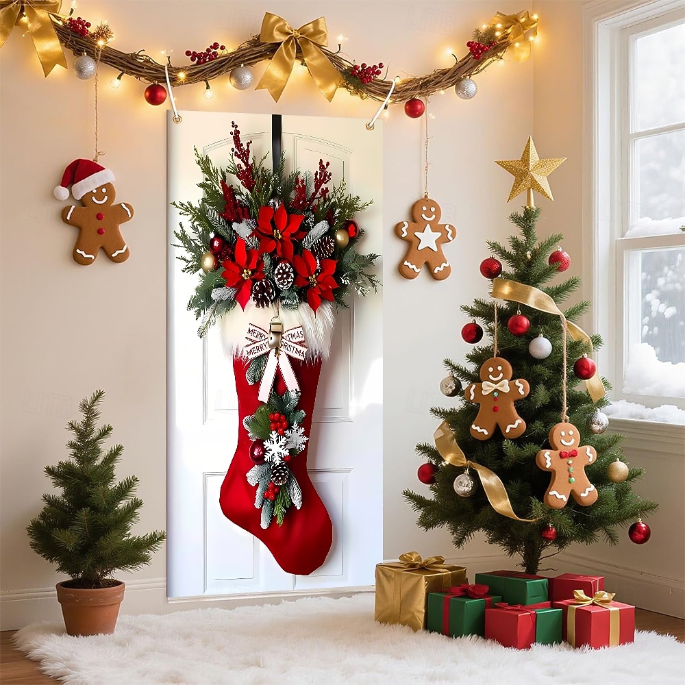 Jul Affischer Dörrskydd Utomhus banderoller Snögubbe Strumpbyxor söt stil 3D Fest Studentboende Tonårsrum Killar Man Cave Frat Sovrum Bakgrundsfotografering Ytterdörr Heminredning 2026 - $19.99 –P3