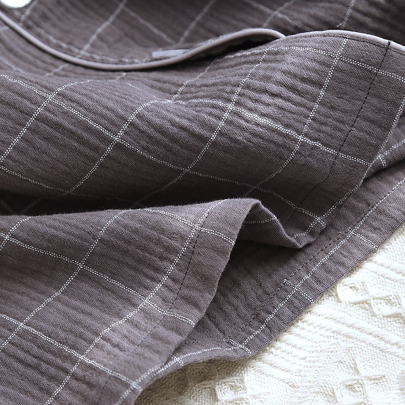 Men's Sleepwear Pajama Set Pajama Top and Pant 1 set Plaid Fashion Stylish Classic Home Daily Bed Cotton Comfort Soft Breathable Lapel Long Sleeve Shirt Pant Elastic Waist Buttons Spring Fall Navy 2026 - $43.99 –P7