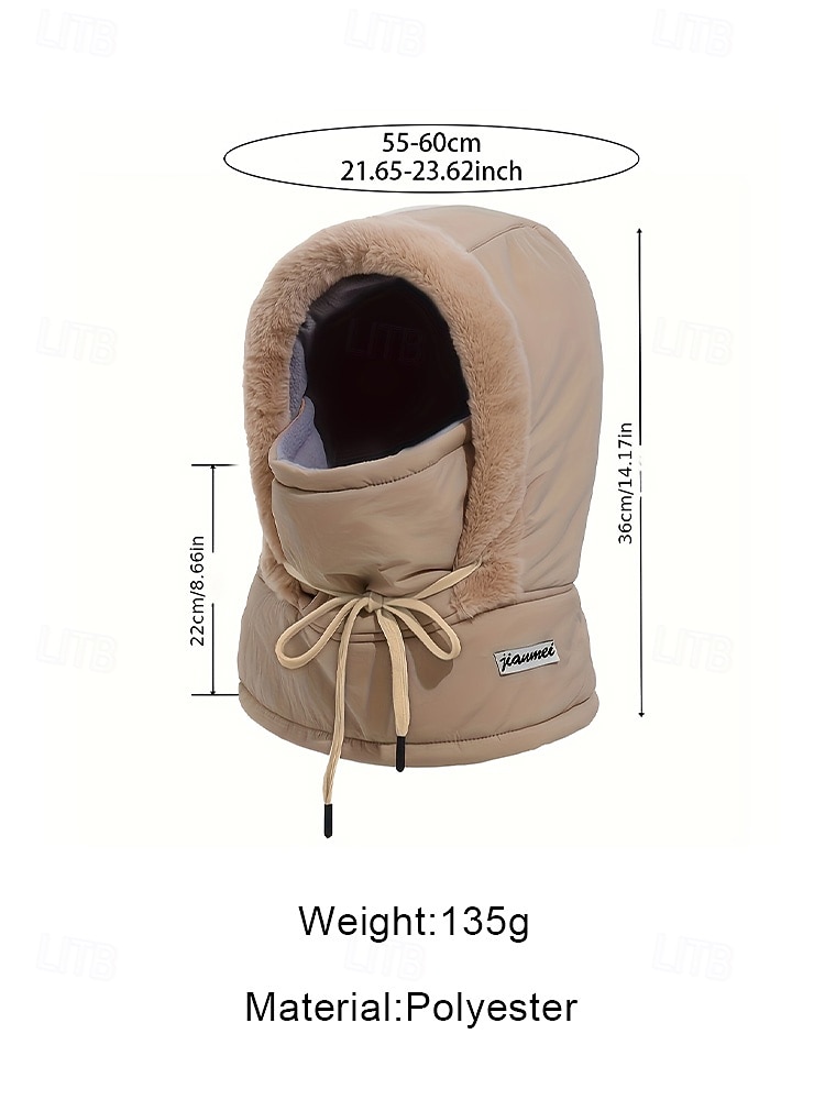 Waterdichte nekwarmer voor heren, met fleece gevoerde capuchon voor de winter, warm en comfortabel voor buitenactiviteiten en sneeuwachtig weer 2026 - $9.99 –P7