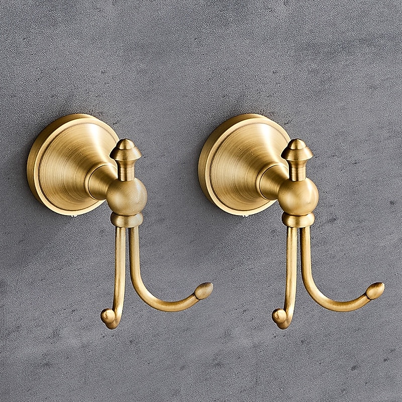 ganchos de toalha para banheiros, suporte de toalha de latão antigo montado na parede, gancho de roupão de alta resistência para cozinha, quarto, hotel, piscina, casaco de 2026 por $30.99 –P1