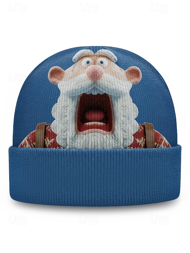 Miesten jouluinen pipo – joulupukki- ja piparkakkuaiheinen, mukavasta neulotusta materiaalista, täydellinen juhlapyhiin, talviretkiin ja joululahjoiksi 2026 - $14.99 –P8