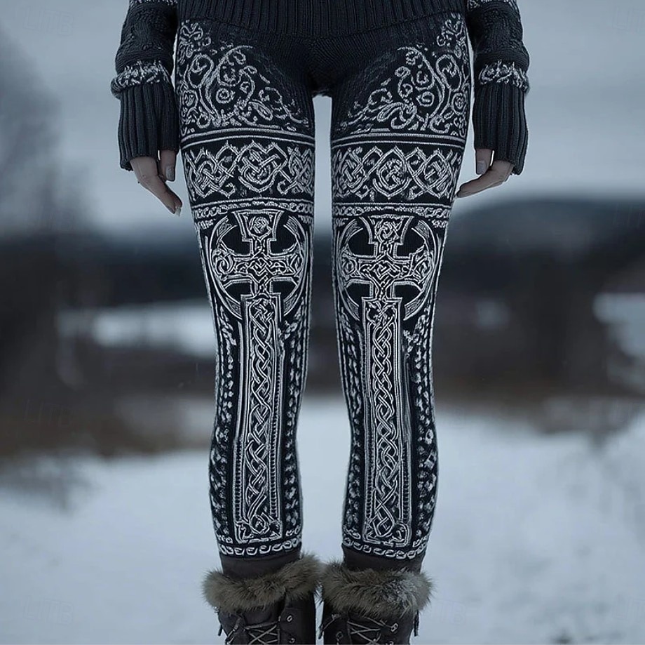 Γυναικείες Leggings Viking Boho Vintage Εθνοτικής Στιλ Πλήρους Μήκους Ψηλή Μέση Γραφικά Αφηρημένα 3D Εκτύπωση Γρήγορης Στεγνώματος Αναπνευστικότητα Μαλακοί Ελαστικοί Επίσημες Διακοπές Κρασιού 2025 - $19.99 –P2
