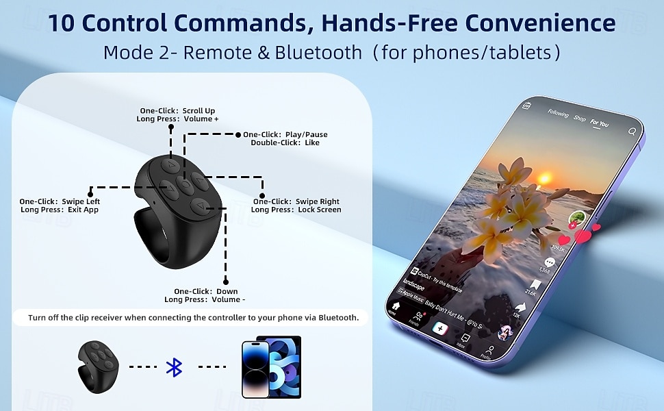 Remote Control Page Turner for Kindle Paperwhite Oasis Kobo Accessories Reading Novels & eReaders Camera with Video Recording Remote Triggers Page Turner Clicker for iPad Android Tablets 2025 - $21.99 –P3