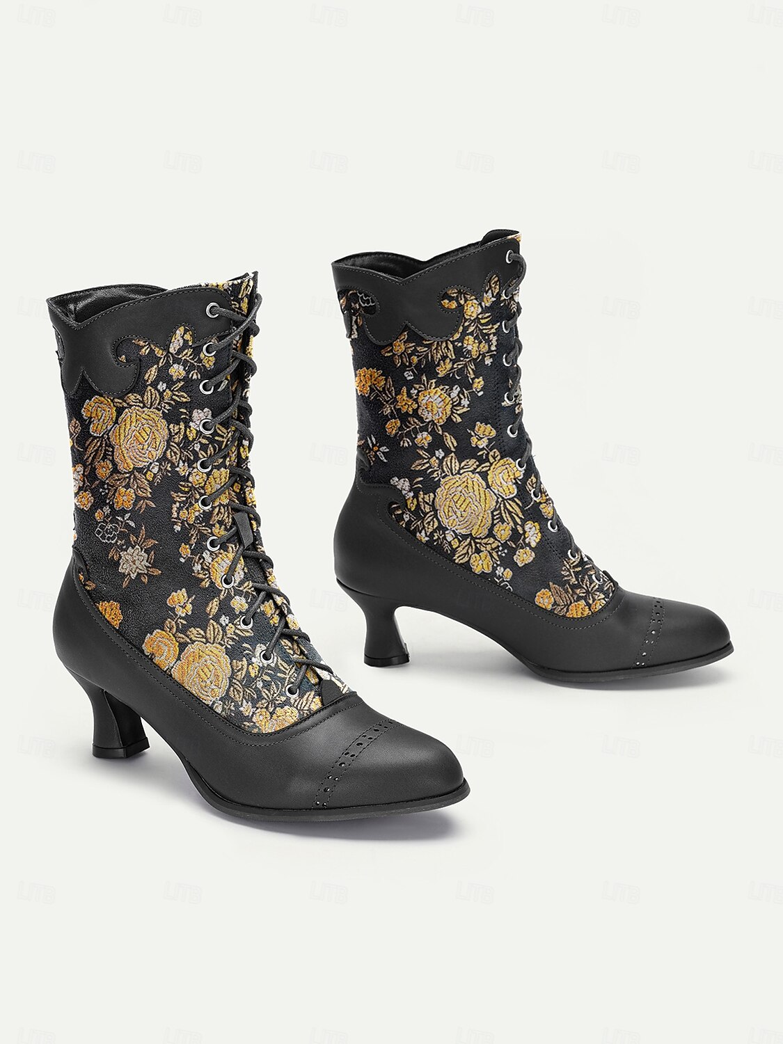 Stivaletti Invernali Da Donna Vintage Floreali – Impermeabili, Caldi, Antiscivolo, In Pelle PU Con Pelliccia, Taglie 35-40
