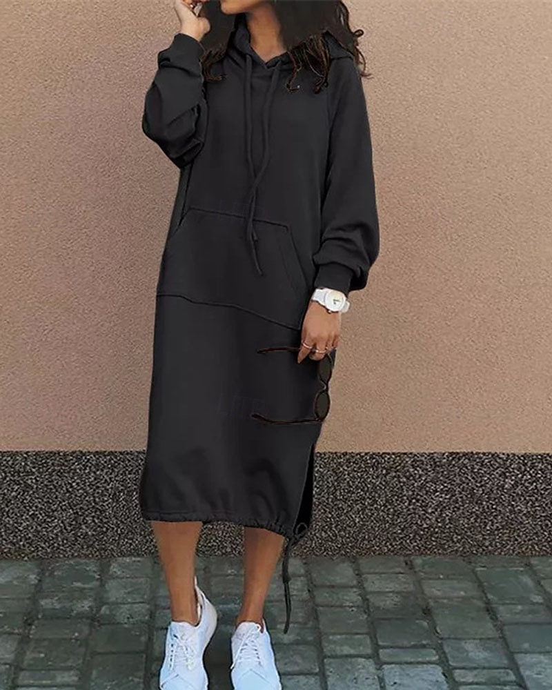 Жен. длинное платье платье макси Платье с капюшоном Повседневное платье Зимнее платье Элегантный стиль Мода Современное Повседневные на открытом воздухе Зимнее платье Свободное облегание 2026 - $25.99 –P3