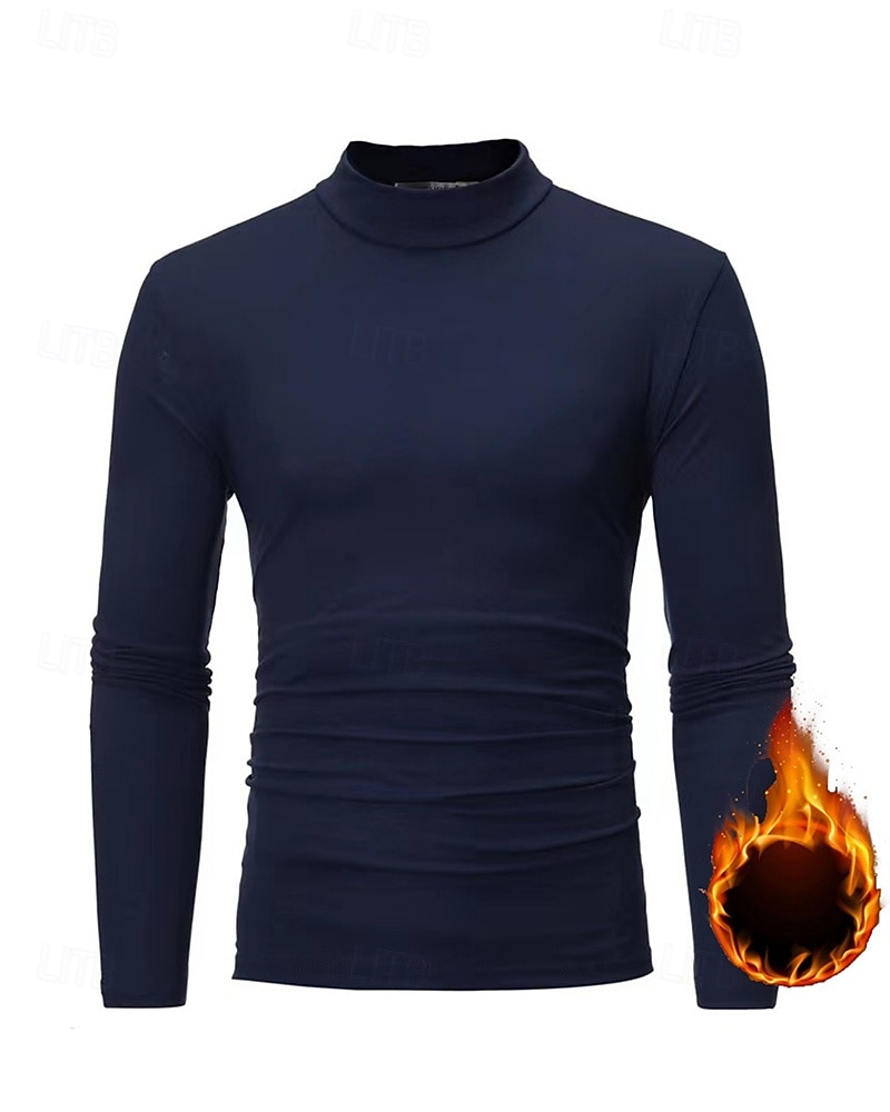 Bărbați Mată Topuri pulover Top din fleece cu strat de bază Lenjerie Termică Toamna iarna Manșon Lung Îmbrăcăminte Atletică Cald Sală de fitness Drumeție Alergat A face exerciţii fizice Yoga Negru 2026 - $40.99 –P9