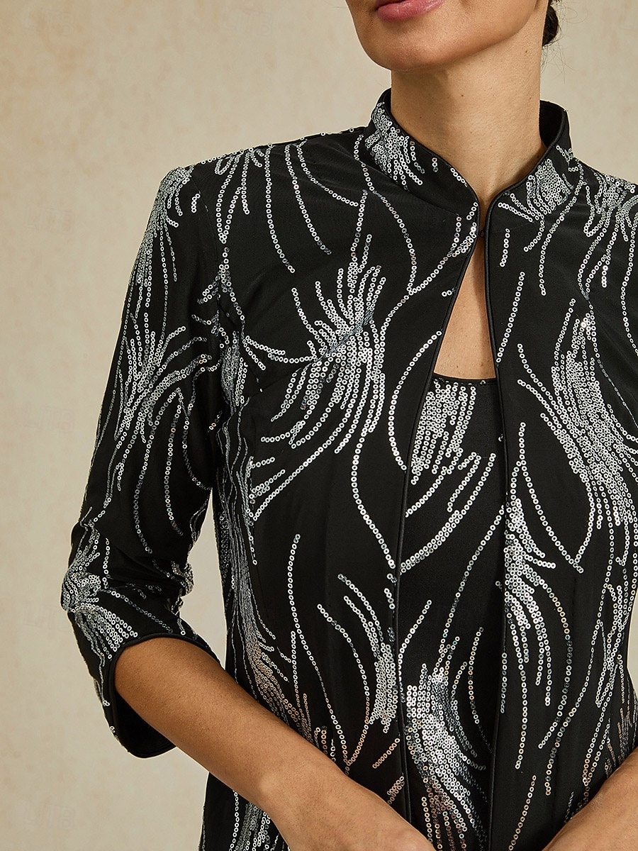 Dame Sequin Camisole Tank Top Grafisk Abstrakt Elegant Stilig Basis Ermeløs Regular Topper Svart Sommer 2025 - $119.99 –P2