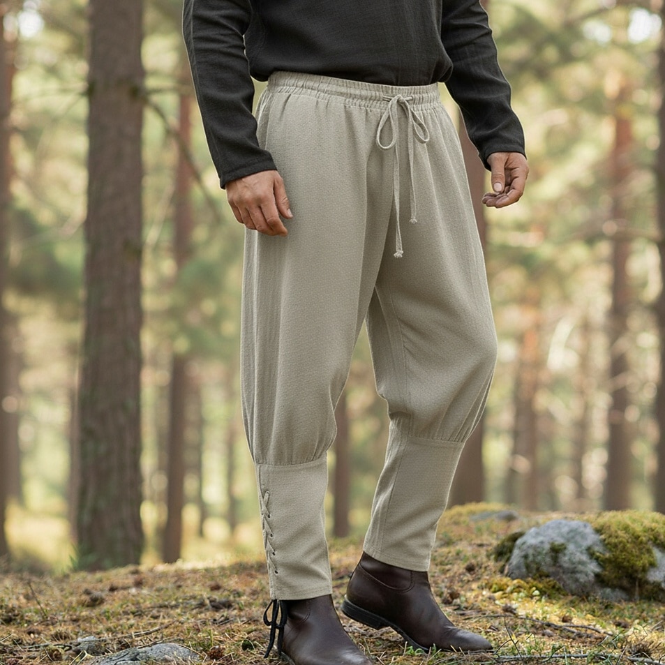Retrò Vintage Medievale 17° secolo Mascherata Pantaloni da pirata Cavaliere Vichingo Crociato Straniero Ranger Coulisse Tinta unica Costume Per uomo Costumi da pirata Fantasia Mascherata Festa / Sera del 2026 a $61.99 –P10