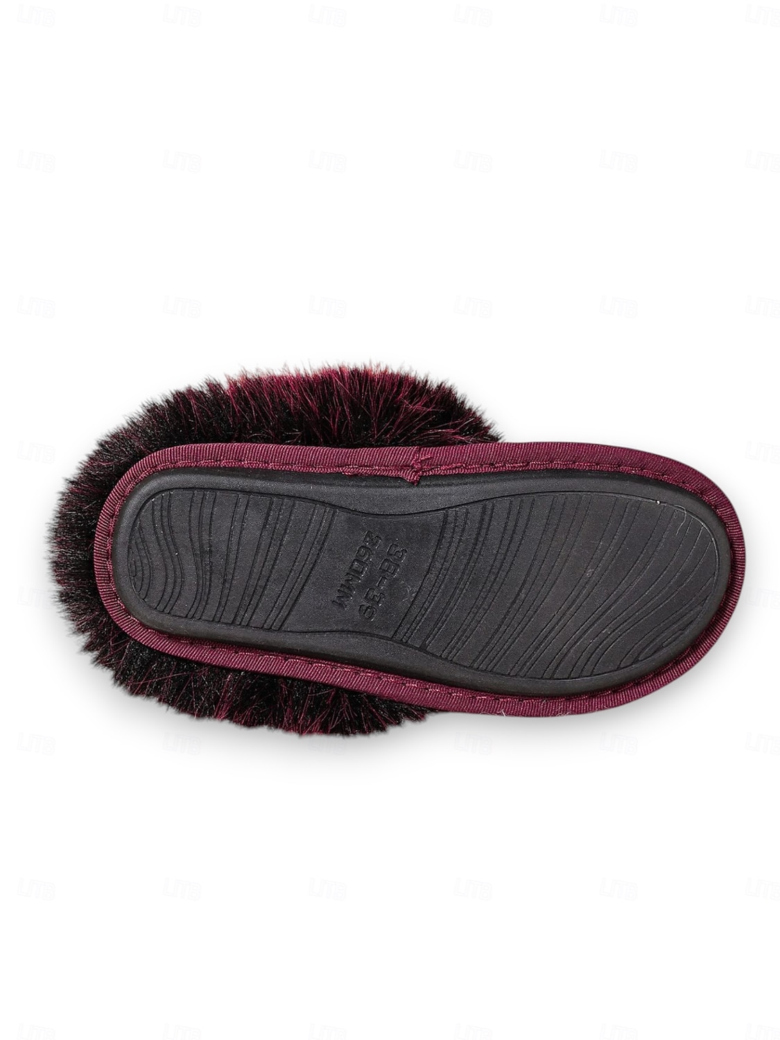 2025年 花の刺繍が施された女性用のバーガンディ色のフェイクファースリッパ - クリスマス、ホリデーギフト、冬のリラックスに最適な、暖かく快適な室内履き  コレクション – $24.99 –P5