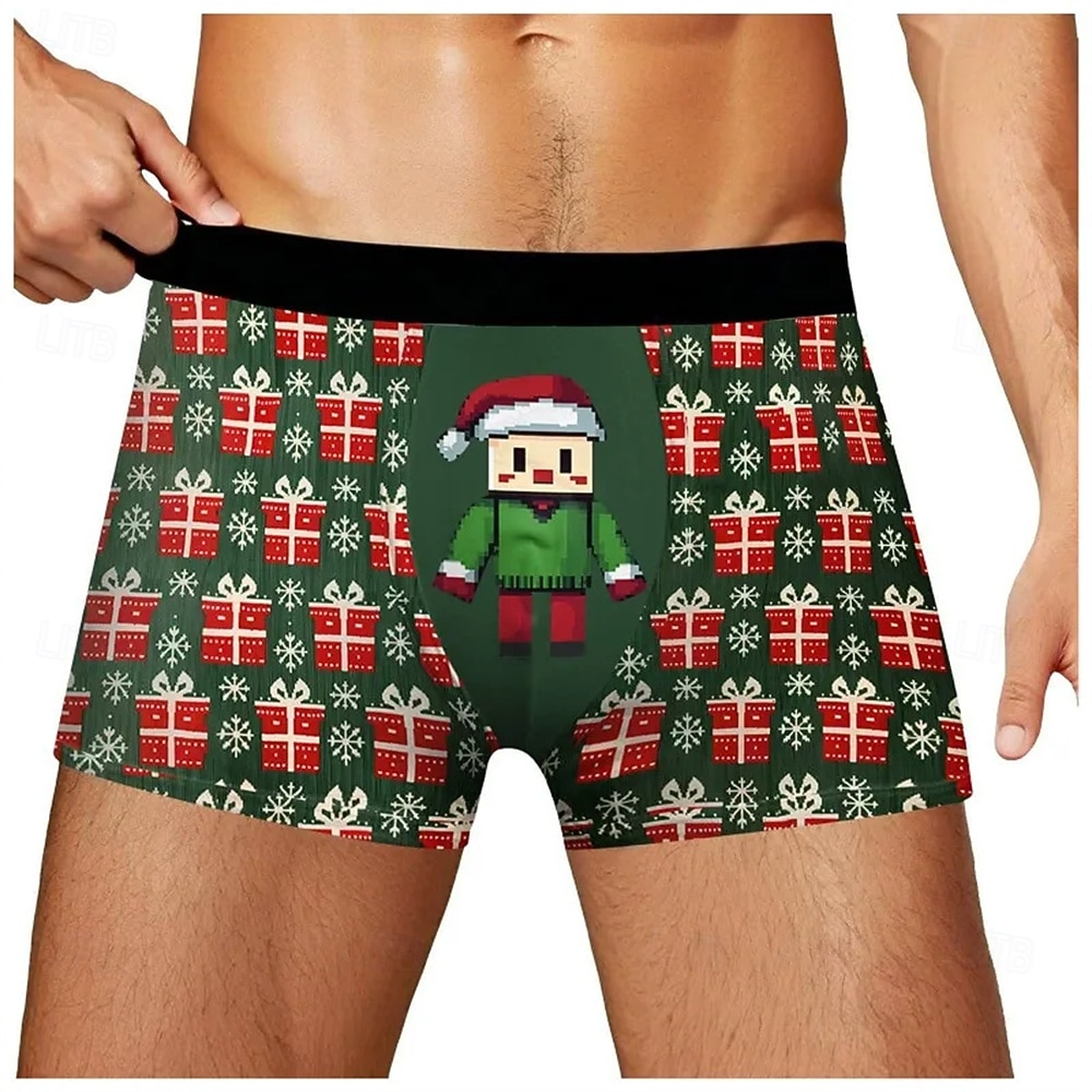 Papá Noel Pijamas de navidad Boxers Cortos Ropa Interior regalo de