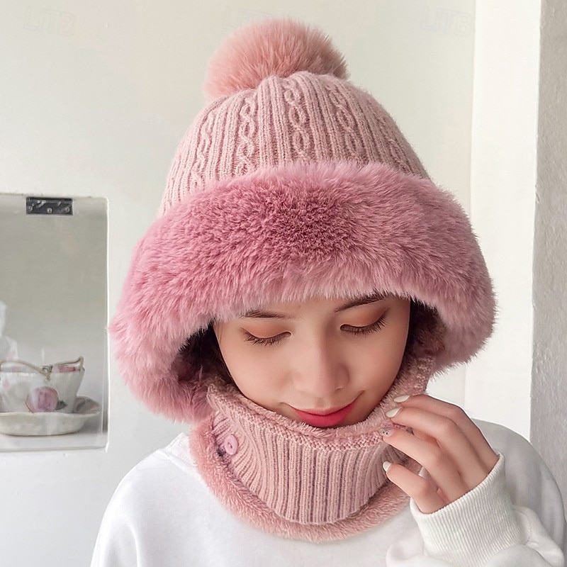 Dámské Čepice Zimní čepice Větruvzdorné Teplý ulice Denní Víkend Úplet Čistá barva 2025 - $26.99 –P7