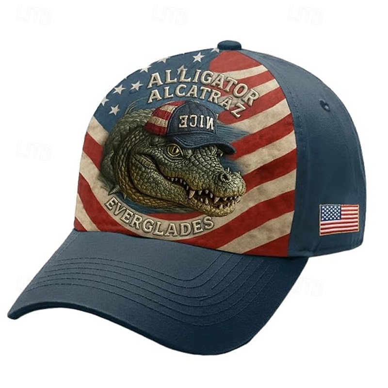 Men's Baseball Cap Sun Hat Trucker Hat Pink Red Polyester Print Fashion Casual Street Daily Crocodile Adjustable Sunscreen Breathable 2026 - $15.49 –P2