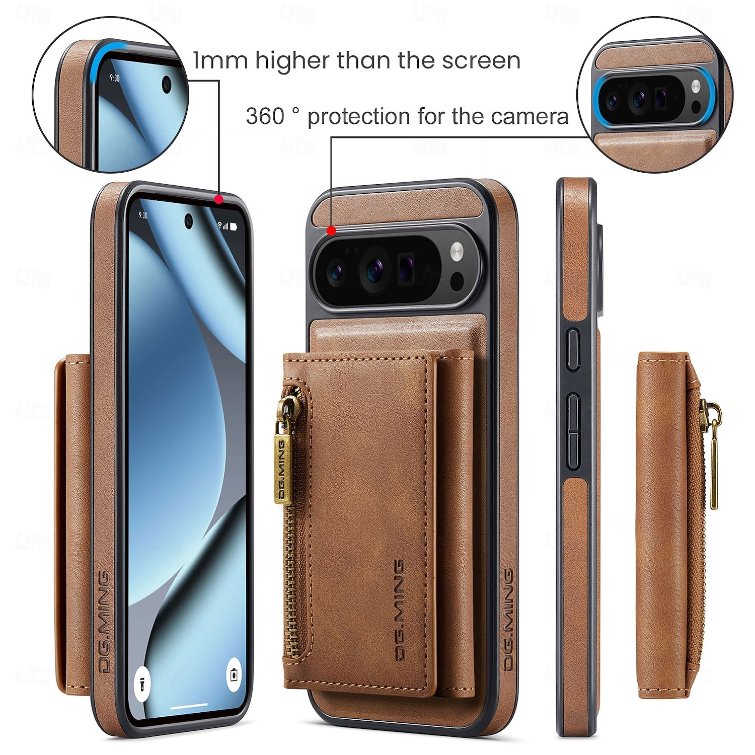 Phone Case For Google Pixel 10 Pro XL Pixel 10 Pro Pixel 9 Pro Pixel 9 Pro XL Pixel 8 Pro Pixel 8 Pixel 9 Back Cover Shockproof Retro TPU PC PU Leather 2025 - $19.99 –P11