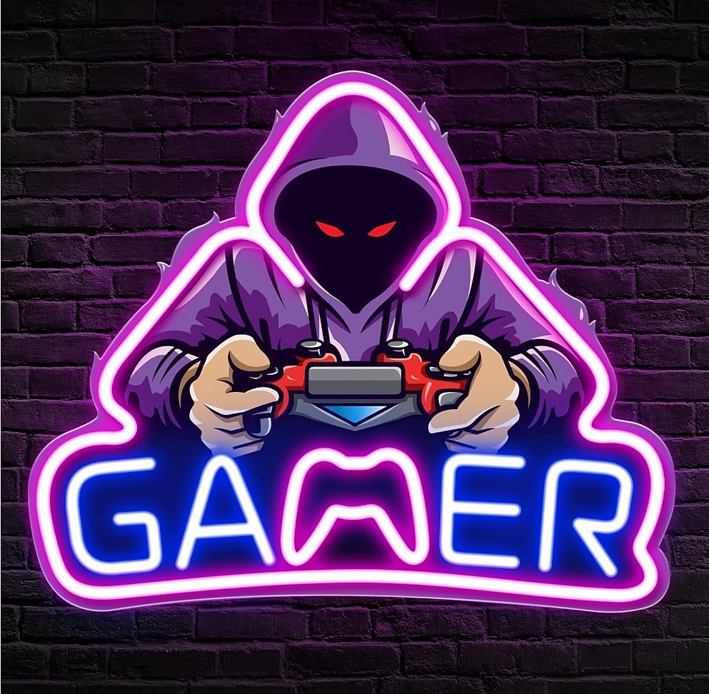 1 pz luce al neon a led per sala eSport luce da parete decorativa per stile gaming luce da tavolo per stile controller luce al neon per macchina da gioco luce d'atmosfera a led alimentatore usb del 2026 a $35.99 –P4