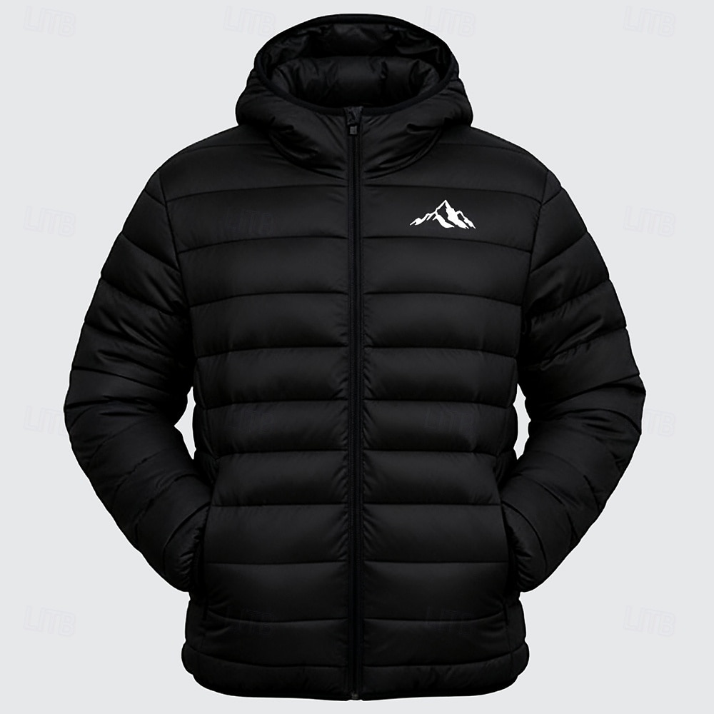 Per uomo Grafico Montagna Cappotto Invernale Giacca Piumino Giacca imbottita Calore Termico Impermeabile alla pioggia Leggero Casual All'aperto Quotidiano Giacca imbottita trapuntata con cappuccio del 2026 a $60.99 –P5