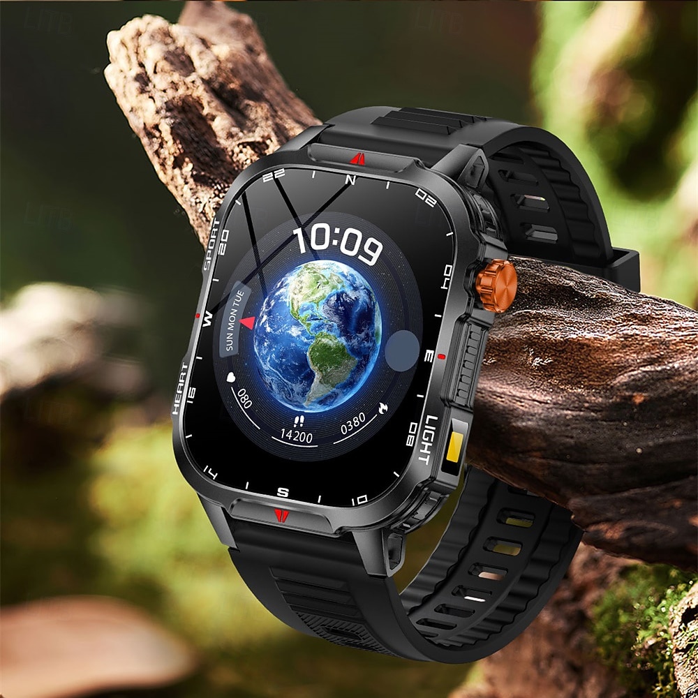 Nowy globalny smartwatch 2,01 cala, 1100 mAh, duża bateria, kompas LED, męski zegarek sportowy do użytku na świeżym powietrzu, asystent głosowy, połączenia bezprzewodowe 2025 - $37.99 –P20