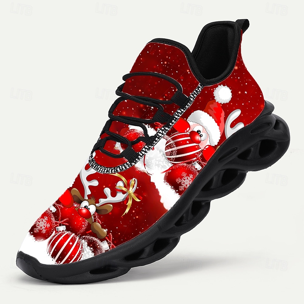 Ανδρικά αθλητικά παπούτσια με χριστουγεννιάτικο στολίδι – έντονο σχέδιο με κόκκινες και πράσινες πινελιές, ιδανικά για χριστουγεννιάτικα πάρτι και εορταστικές συγκεντρώσεις 2025 - $15.99 –P2
