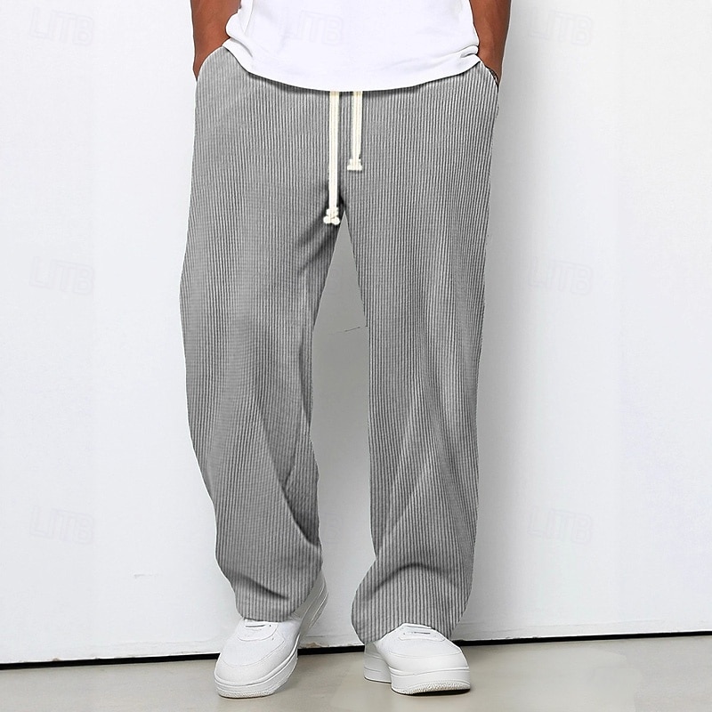 رجالي بنطال واسع الساق بنطلونات بنطلون مضلع السراويل الفضفاضة السراويل رباط مرونة الخصر سهل مخطط رطوبة فتل متنفس مكتمل الطول رياضة في الهواء الطلق فضفاض مناسب للبس اليومي العطلة موضة أسود وردي بلاشيهغ 2025 - $21.99 –P2