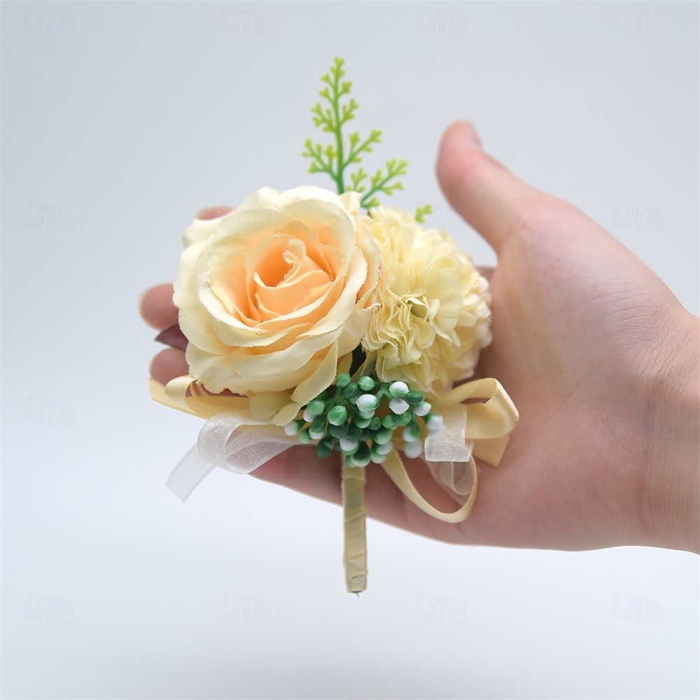 Fiori da polso da sposa Fiore all'occhiello Matrimonio / Evento / Festa Tessuti Floreale del 2026 a $17.49 –P14