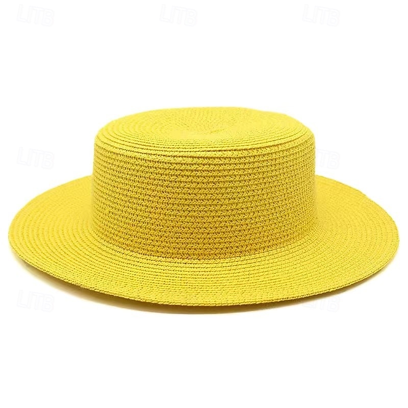 Cappelli Poliestere Cappello di paglia Matrimonio Ferie Tè Corsa di Cavalli Cocktail Vintage Protezione Solare Con Giunzione Copricapo Copricapo del 2026 a $17.49 –P17