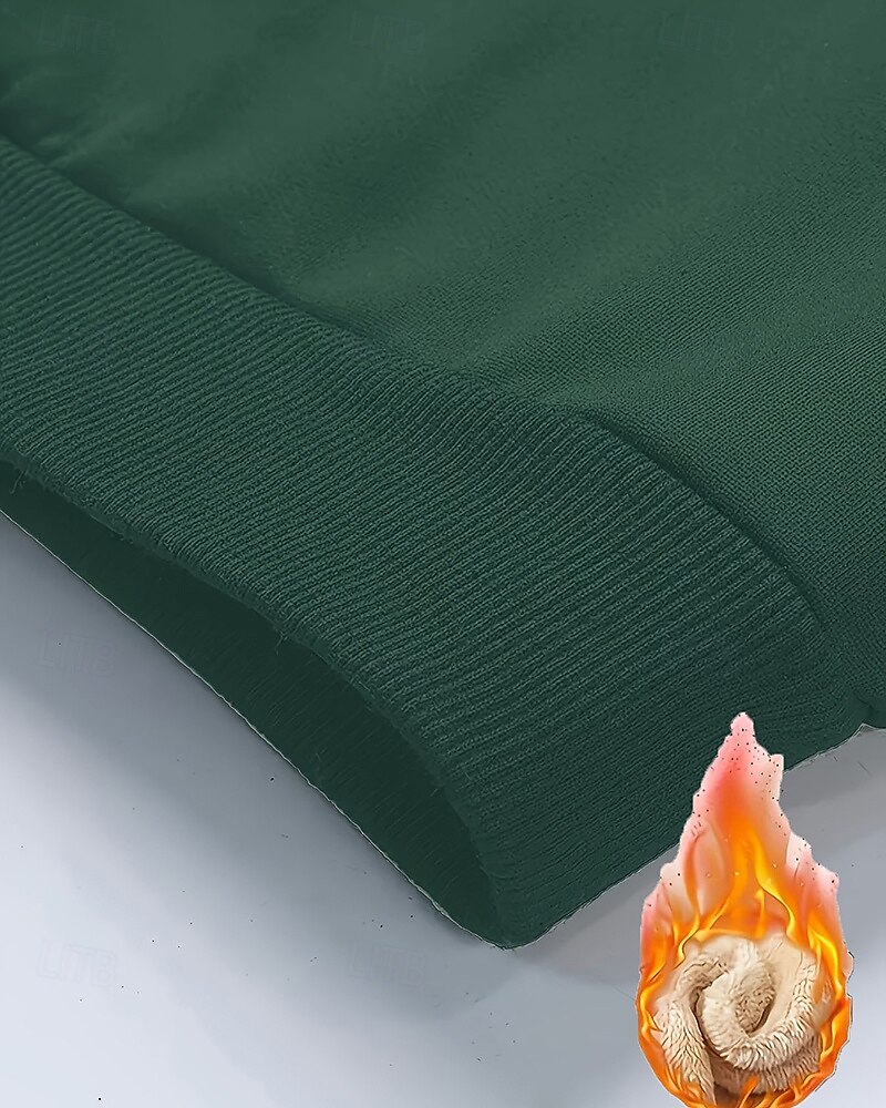 Homens Cor Sólida Moletom de lã Lounge Top Outono/Inverno Grossa Manga Longa Roupa Esportiva A Prova de Vento Quente Academia Equitação Corrida Exercite-se Ioga Preto Branco Amarelo Roupa de esporte de 2026 por $28.99 –P15