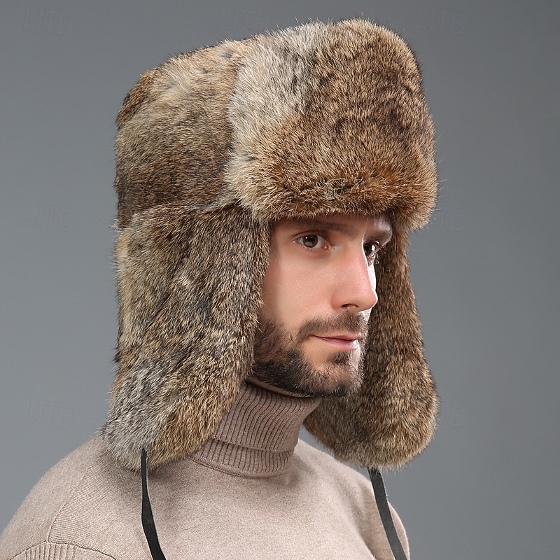Hombre Sombrero de Cazador Sombrero Ushanka Sombrero de aviador Gorro con orejeras Sombreros de invierno Negro Marrón Poliéster Vellón Moda Estilo retro Contemporáneo moderno Ropa Cotidiana Cita 2026 - $29.99 –P6