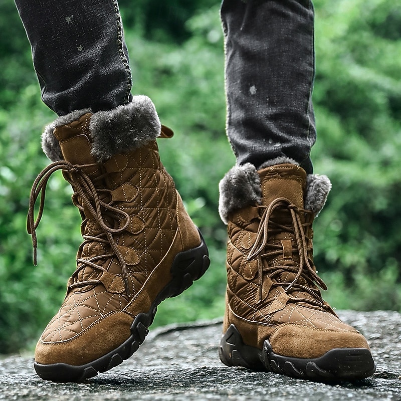 Tan Suede Men's Winter Boots with Fur Lining – Warm and Durable Footwear for Snowy Adventures and Outdoor Holiday Activities 2026 - $64.99 –P15