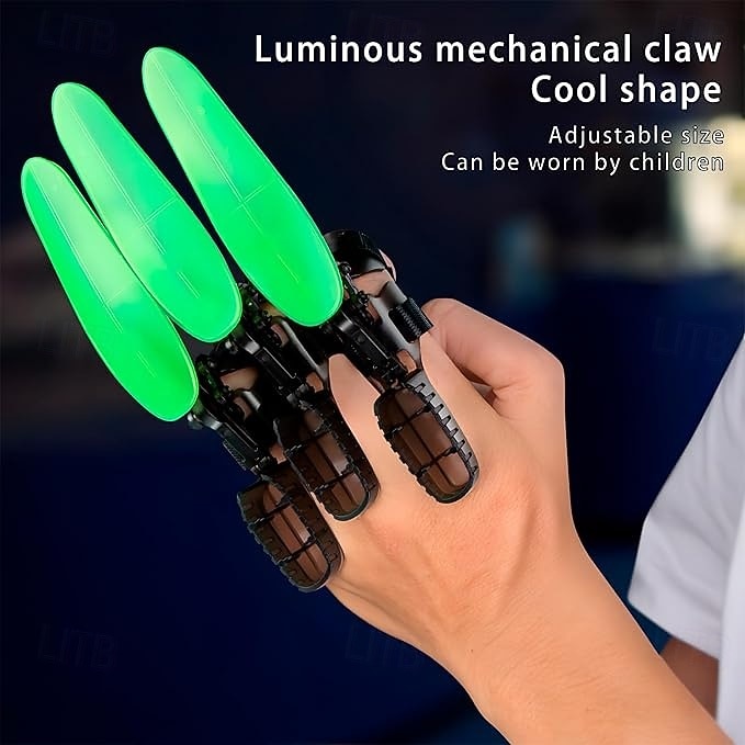 Mechaniczne, chowane pazury wilka 1 opakowanie, chowany, świecący mechaniczny pazur, 3D składane pazury wilka dla dzieci i dorosłych 2026 - $12.99 –P4