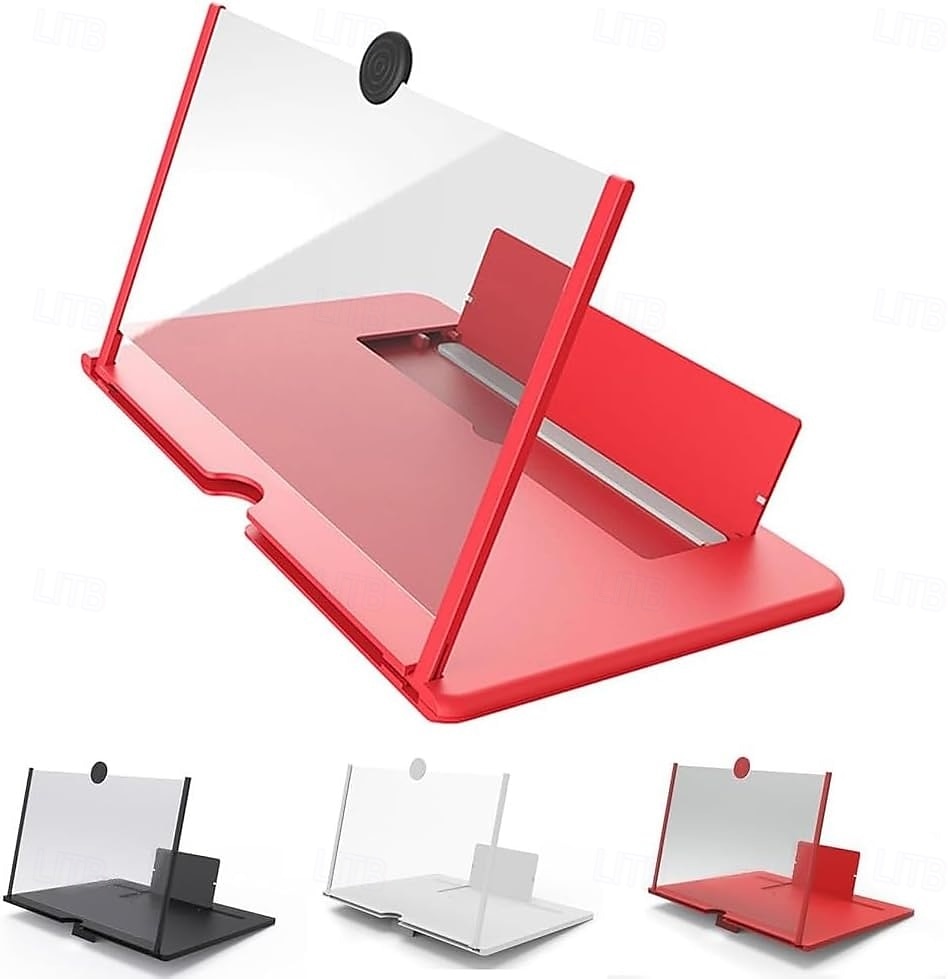 10/12-дюймовый изогнутый 3D-увеличитель для экрана телефона со складной подставкой — портативный многофункциональный объектив для фильмов и игр &видеозвонки, совместимые со всеми смартфонами 2025 - $7.99 –P3