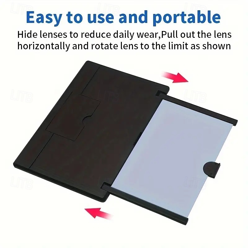 10/12-дюймовый изогнутый 3D-увеличитель для экрана телефона со складной подставкой — портативный многофункциональный объектив для фильмов и игр &видеозвонки, совместимые со всеми смартфонами 2025 - $7.99 –P13