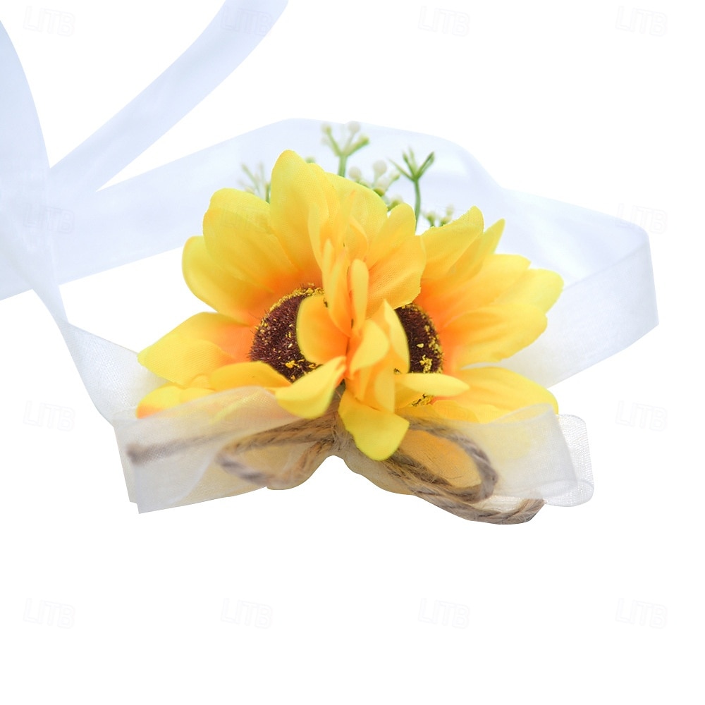 Bröllop handled blommor Handleds Corsage Bröllop / Fest / Bröllopsfest Tyg Blomstil 2026 - $16.49 –P4