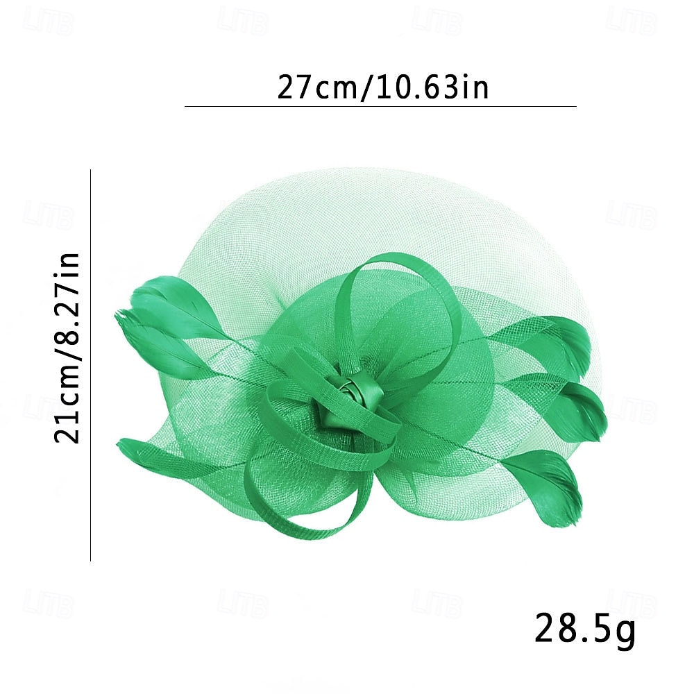 fascinators Fjær Fedora Bryllup Aftenselskap Te Fest Kentucky Derby Hesteløp Elegant Årgang søt stil Med Fjær Hodeplagg Hodeplagg 2025 - $14.99 –P2