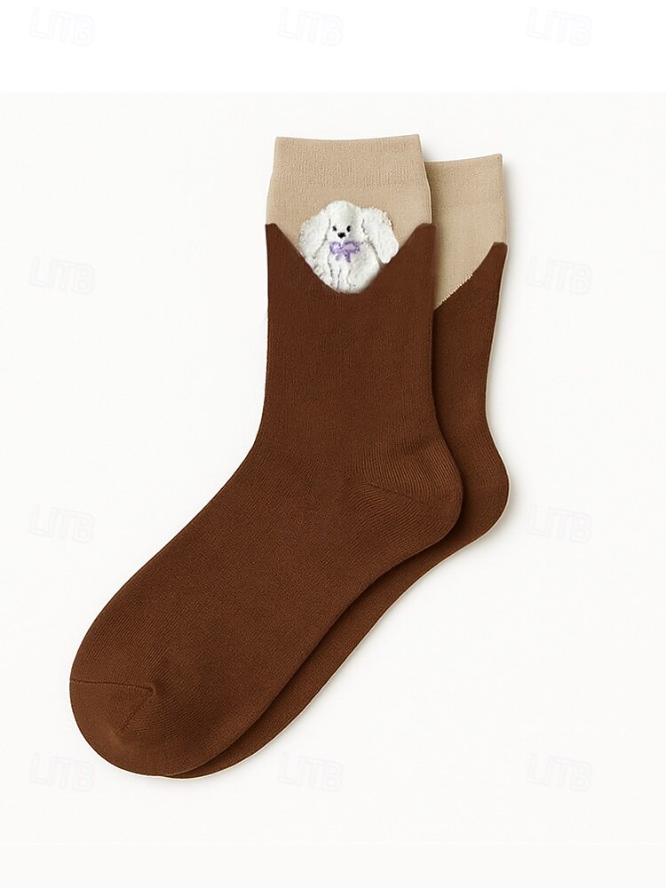 גרבי כותנה לנשים - עיצובים רקומים של חתול כלב חמוד עם חיות, רכים ונוחים, מושלמים ללבוש יומיומי ולפעילויות יומיומיות 2026 - $9.99 –P9