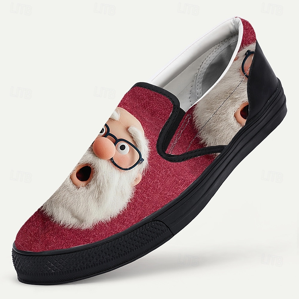 Men's Christmas Santa Graphic Slip-On Shoes – Fun 3D Santa Design, Cozy and Comfortable, Perfect for Holiday Parties & Christmas Celebrations 2026 - $46.99 –P2