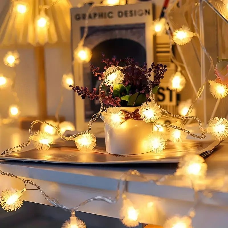 Luces de Cuerda Diente de León con Control Remoto 8 Modos 10m 80LED Lindas Luces de Hadas Blanco Cálido para Árbol Dormitorio Ambiente Festivo Decoración de Fiesta de Boda Cumpleaños 2026 - $21.99 –P7