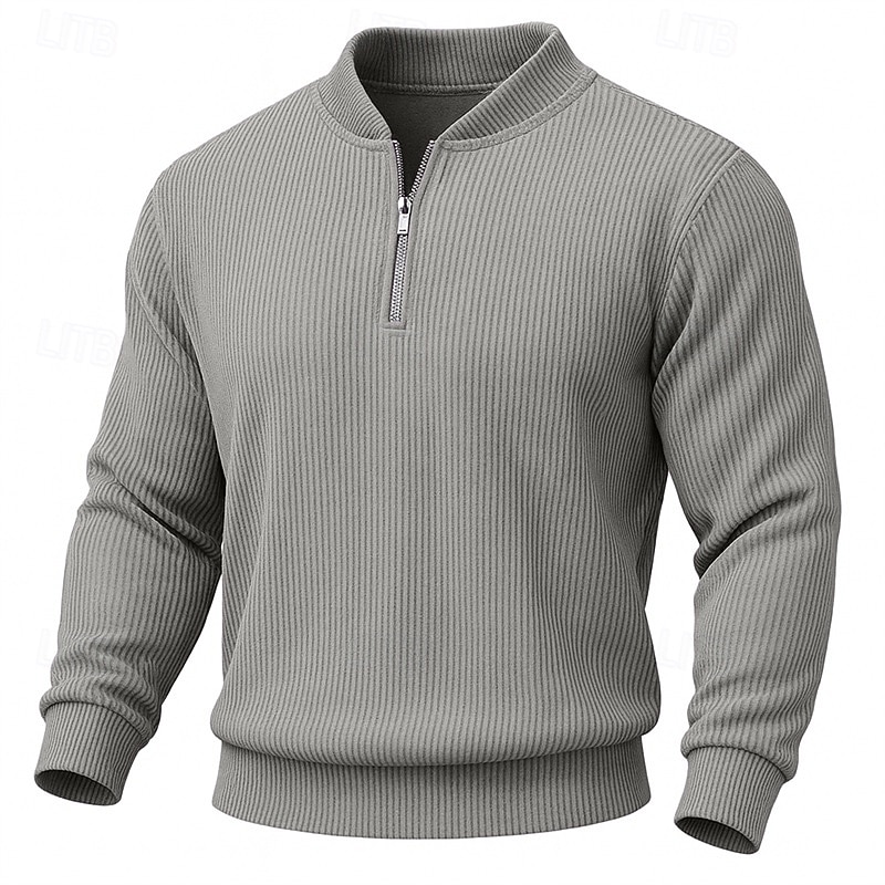 Miesten College Vakosametti Pullover-huppari Aja sivuun Quarter vetoketjullinen collegepaita Aprikoosi Valkoinen Rubiini Laivaston sininen Tumman vihreä Pystykaulus Tavallinen Textured Urheilu ja 2025 - $32.99 –P9