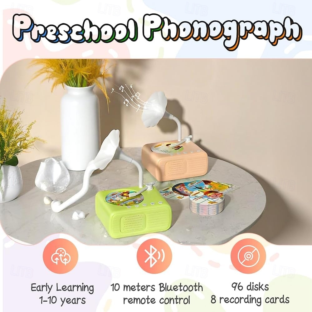 Machine à histoires phonographique pour l'éducation précoce des enfants avec 99 cartes, gramophone pour tout-petits, phonographe éducatif pour tout-petits, jouet de narration interactif pour l'école de 2026 ? $31.99 –P3