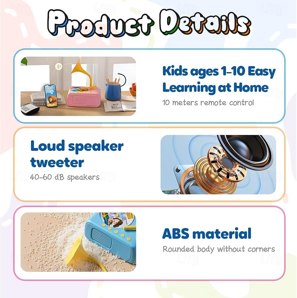 Machine à histoires phonographique pour l'éducation précoce des enfants avec 99 cartes, gramophone pour tout-petits, phonographe éducatif pour tout-petits, jouet de narration interactif pour l'école de 2026 ? $31.99 –P5