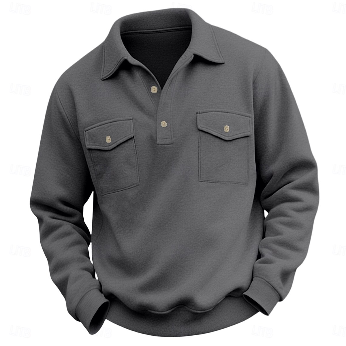 Per uomo Maglia Nero Verde militare Blu marino Grigio chiaro Grigio scuro Bavero Semplice Tasca Sport & Outdoor Quotidiano Ferie Streetwear Essenziale Casual Primavera & Autunno Tutte le stagioni del 2026 a $15.99 –P5